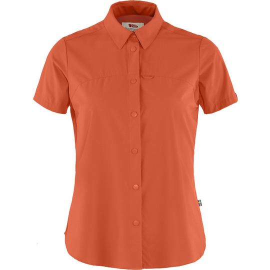 Fjällräven High Coast Lite Shirt Ss W - Rowan Red - Naiset - L - Partioaitta