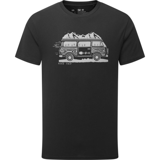 Tentree M Road Trip T-shirt - Meteorite Black - Miehet - L - Partioaitta