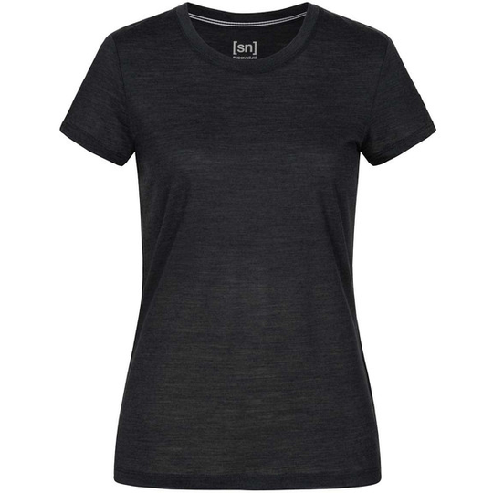 Supernatural W The Essential Tee - Jet Black Melange - Naiset - S - Partioaitta