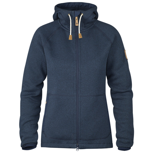 Fjällräven Övik Fleece Hoodie W - Navy - Naiset - L - Partioaitta