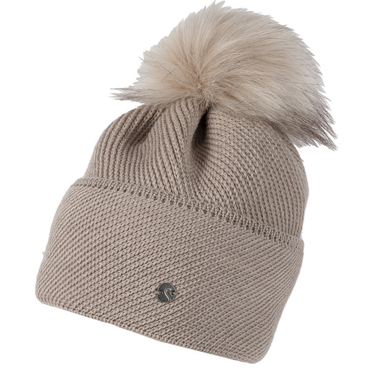Salon Lakkitehdas Miska Beanie - Beige - Naiset - One Size - Partioaitta