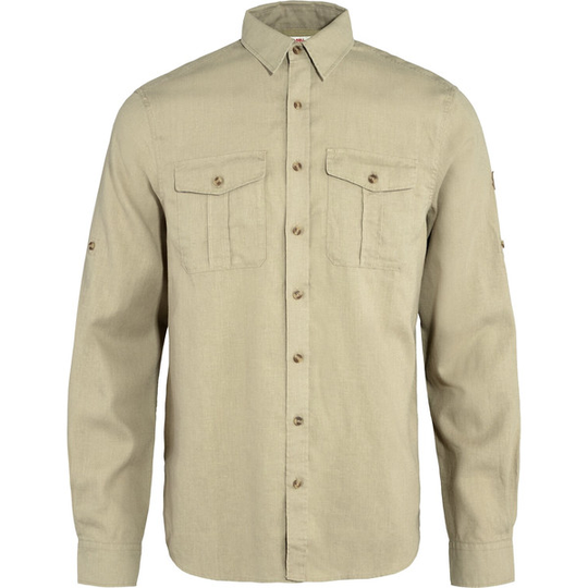 Fjällräven Övik Travel Shirt Ls M - Sand Stone - Miehet - L - Partioaitta