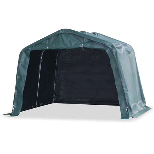 vidaXL Irrotettava karjateltta PVC 550 g/m² 3,3x3,2 tummanvihreä