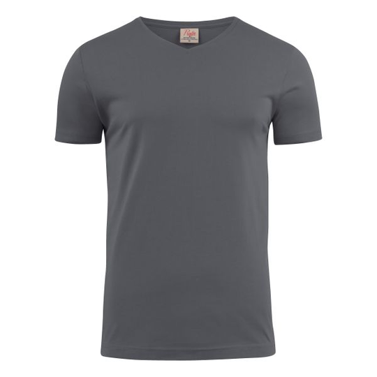 Printer Heavy V-neck T-paita Teräksenharmaa 4XL
