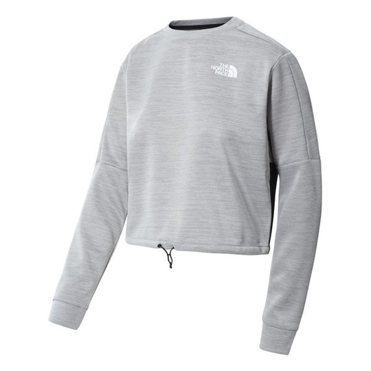 The North Face W Ma Crew Neck Fleece - Tnf Light Grey Heather-tnf Bla - Naiset - L - Partioaitta