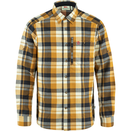 Fjällräven Fjällglim Shirt M - Buckwheat Brown-dark Navy - Miehet - L - Partioaitta