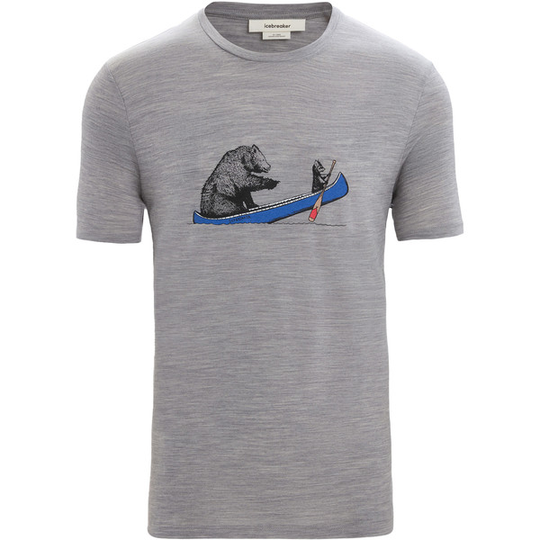 Icebreaker M Tech Lite Ii Ss Tee Canoe Companions - Metro Hthr - Miehet - S - Partioaitta