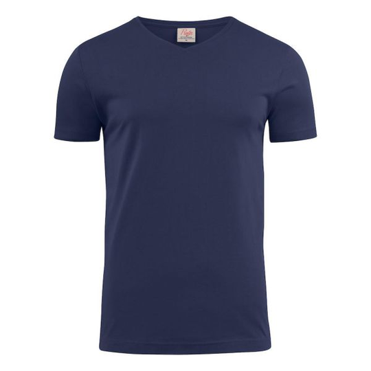 Printer Heavy V-neck T-paita Laivastonsininen 4XL