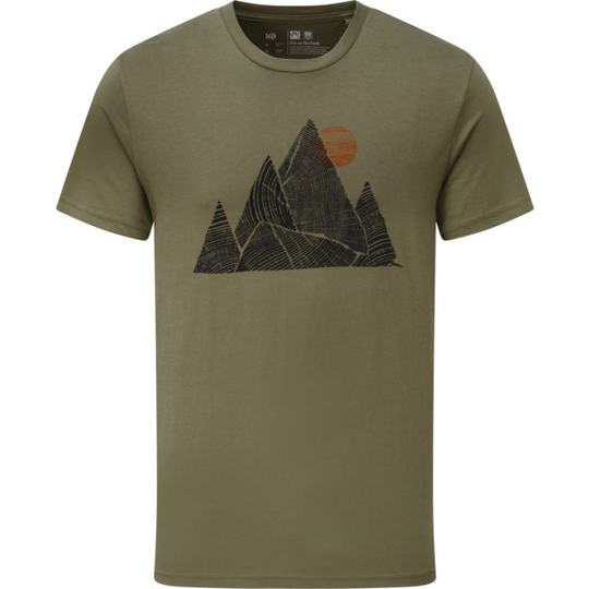 Tentree Men' S Mountain Peak Classic T-shirt - Deep Lichen Green/meteorite Bl - Miehet - XL - Partioaitta