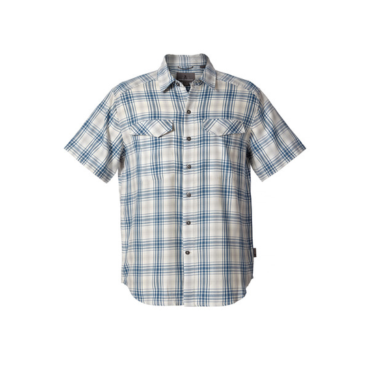 Royal Robbins Merinolux Plaid S/s - Lt Pelican - Miehet - S - Partioaitta