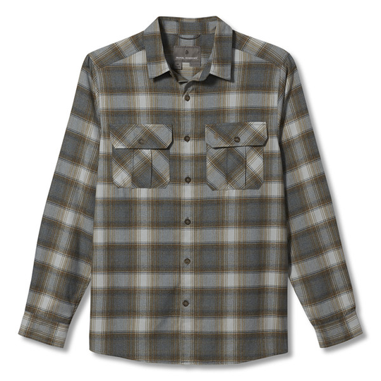 Royal Robbins Lost Coast Flannel Plaid L/s - Lt Pelican - Miehet - S - Partioaitta