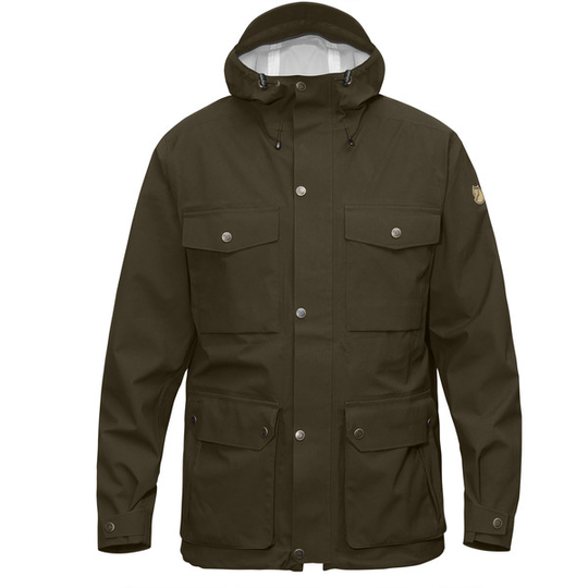 Fjällräven Övik Eco-shell Jacket - Dark Olive - Miehet - S - Partioaitta