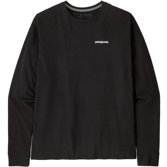 Patagonia M' S L/s P-6 Logo Responsibili-tee - Black - Miehet - S - Partioaitta
