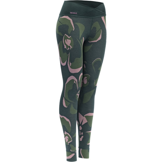 Devold Camoflower Merino 230 Longs Wmn - Woods - Naiset - L - Partioaitta