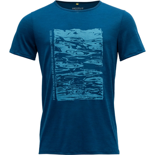 Devold Puttegga Merino 130 Tee Man - Skydiver Dark - Miehet - L - Partioaitta