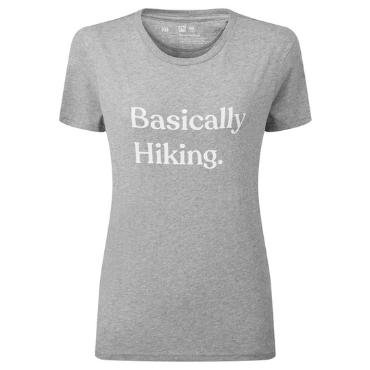 Tentree Women' S Basically Hiking Boyfriend T-shirt - Heather Grey - Naiset - L - Partioaitta