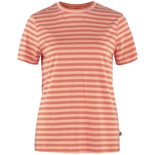 Fjällräven Striped T-shirt W - Cotton Sky-poppy Fields - Naiset - M - Partioaitta
