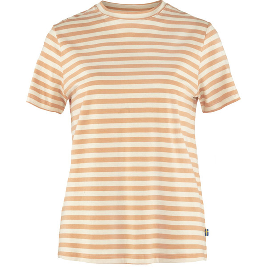 Fjällräven Striped T-shirt W - Landsort Pink-chalk White - Naiset - L - Partioaitta