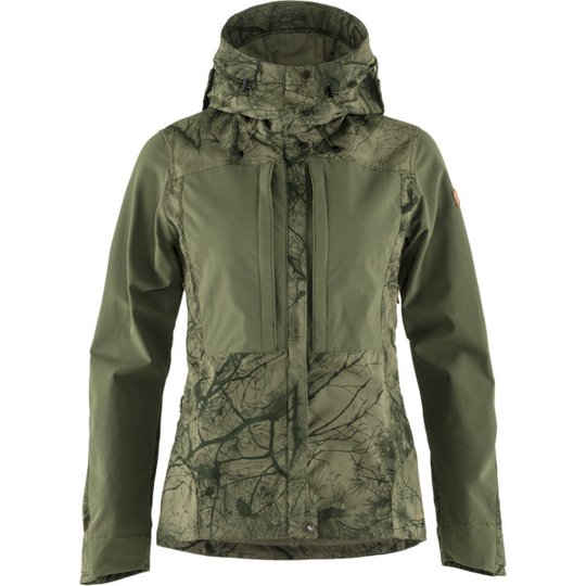 Fjällräven Keb Jacket W - Green Camo-laurel Green - Naiset - L - Partioaitta