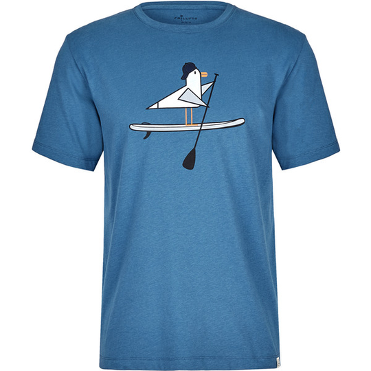 FRILUFTS Reykholt Printed T-shirt - Dark Blue Seagul Sup - Miehet - S - Partioaitta