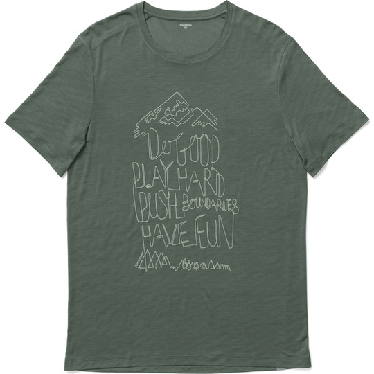 Houdini M' S Tree Message Tee - Greeness - Miehet - S - Partioaitta