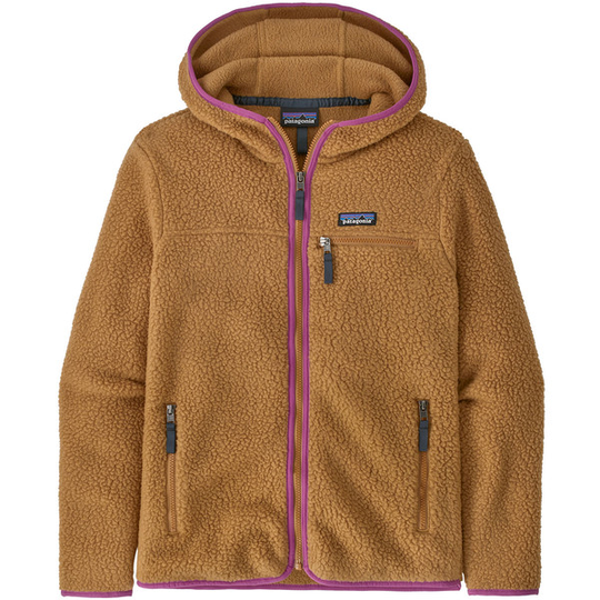 Patagonia W' S Retro Pile Hoody - Nest Brown W/amaranth Pink - Naiset - XS - Partioaitta