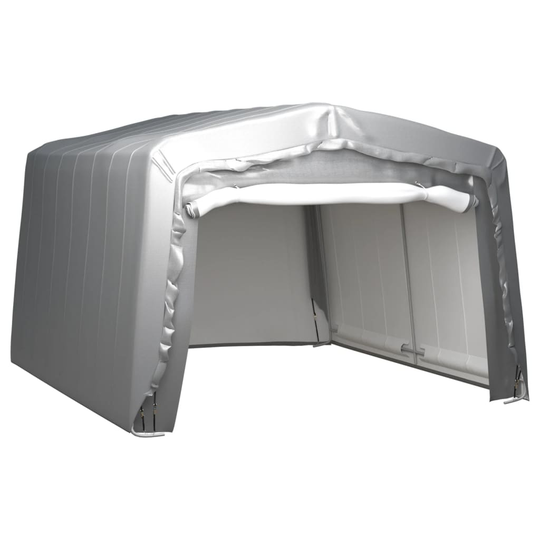 vidaXL Varastoteltta 370x370 cm teräs harmaa