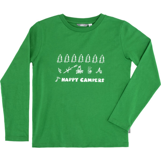 Tierra Ls Tee Junior - Lizard Green (happy Camper) - 134 - Partioaitta