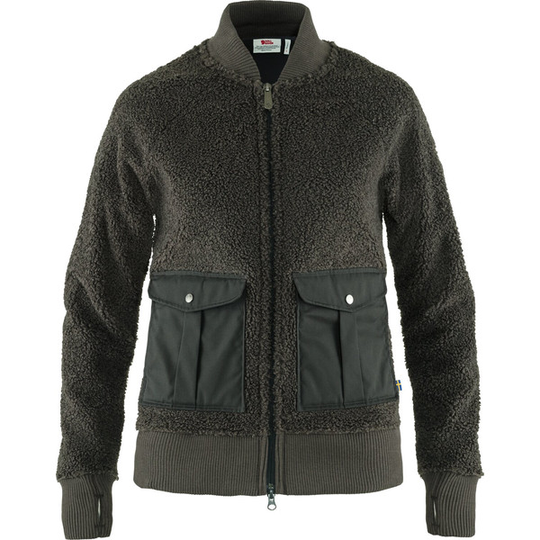 Fjällräven Greenland Pile Fleece W - Dark Grey - Naiset - L - Partioaitta