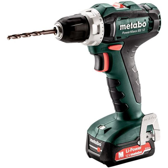 Metabo PowerMaxx BS 12 Porakone-ruuvinväännin mukana yksi 2,0 Ah:n akku ja laturi