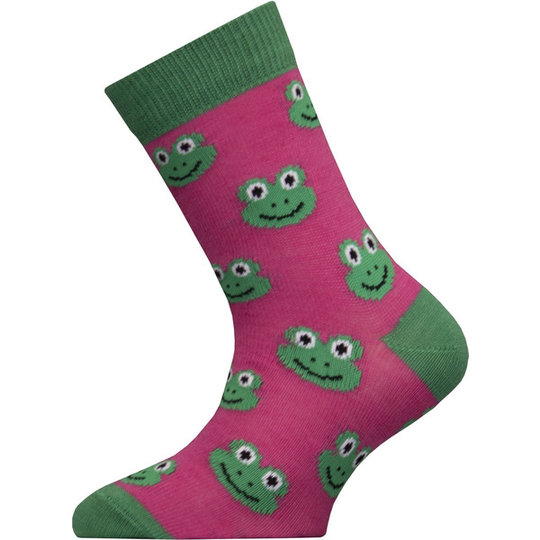Sukkamestarit Merinovillasukat Kids - Sammakko Vihreä-fuksia - Unisex - 28-30 - Partioaitta
