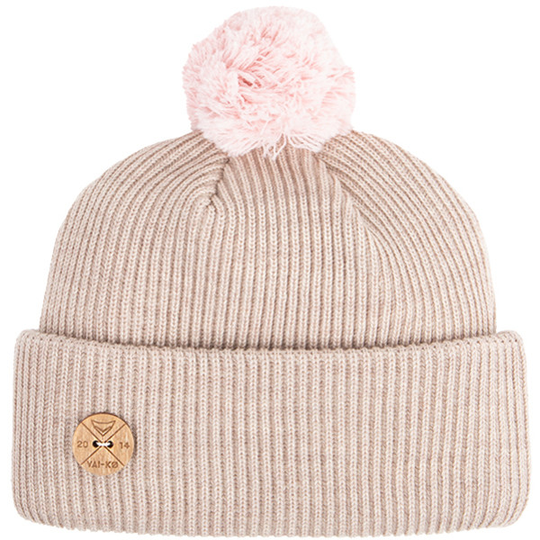 VAI-KO Timberjack Pom Beanie - Beigemele Beanie Powder Pom - Unisex - OneSize - Partioaitta