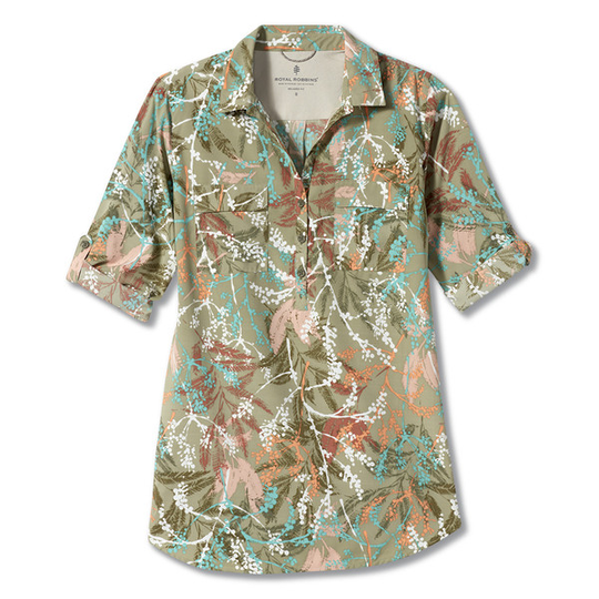 Royal Robbins Expedition Tunic Print - Tea - Naiset - S - Partioaitta