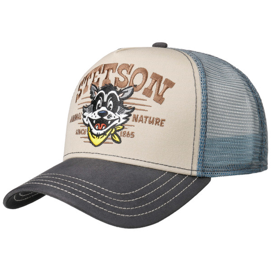 Stetson Trucker Cap Animal Nature - Beige/blue - Unisex - OneSize - Partioaitta