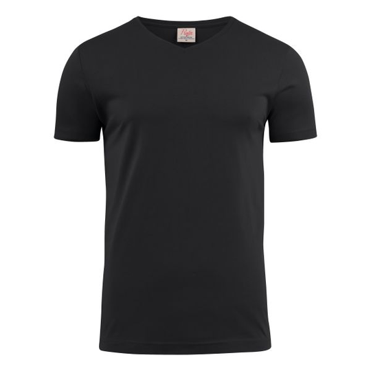 Printer Heavy V-neck T-paita Musta 4XL