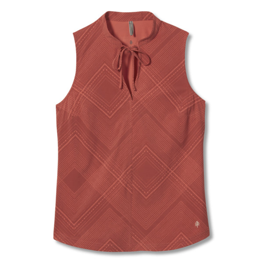 Royal Robbins Spotless Traveler Tank - Terracotta Geo Dot Pt - Naiset - L - Partioaitta