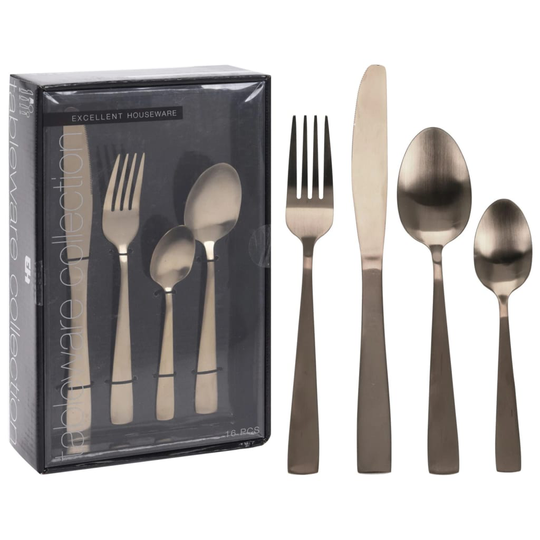 Excellent Houseware 16-osainen aterinsarja mattakulta