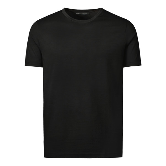 Formal Friday Ultrafine Merino T-shirt - Black - Unisex - XXS - Partioaitta