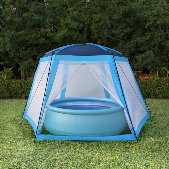 vidaXL Uima-altaan teltta kangas 590x520x250 cm sininen