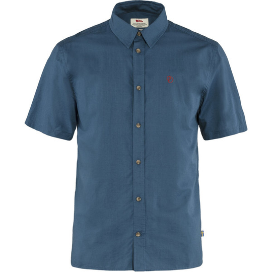 Fjällräven Övik Lite Shirt Ss M - Uncle Blue - Miehet - L - Partioaitta