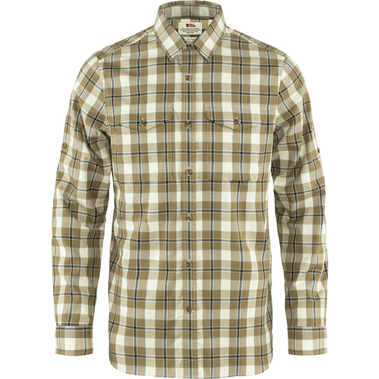 Fjällräven Singi Flannel Shirt Ls M - Buckwheat Brown-patina Green - Miehet - L - Partioaitta