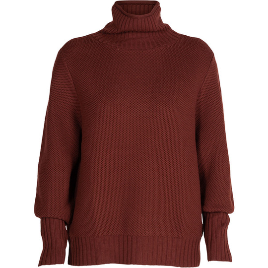 Icebreaker W Seevista Funnel Neck Sweater - Espresso - Naiset - S - Partioaitta