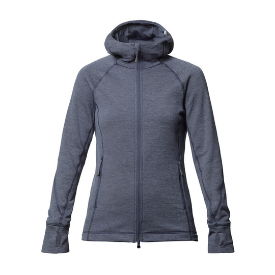 Tierra Sta Fleece Hood W - Eclipse Blue - Naiset - L - Partioaitta