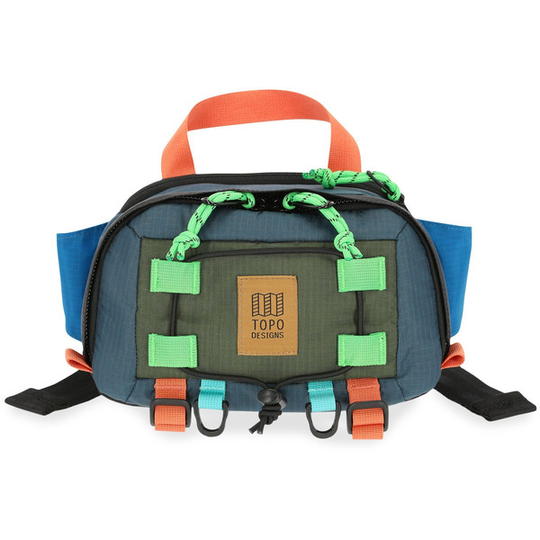 Topo Designs Mountain Hip Pack - Olive/pond Blue - Unisex - OneSize - Partioaitta