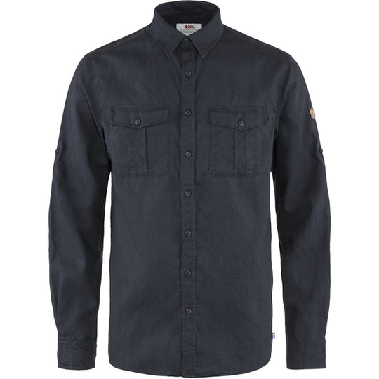 Fjällräven Övik Travel Shirt Ls M - Dark Navy - Miehet - L - Partioaitta