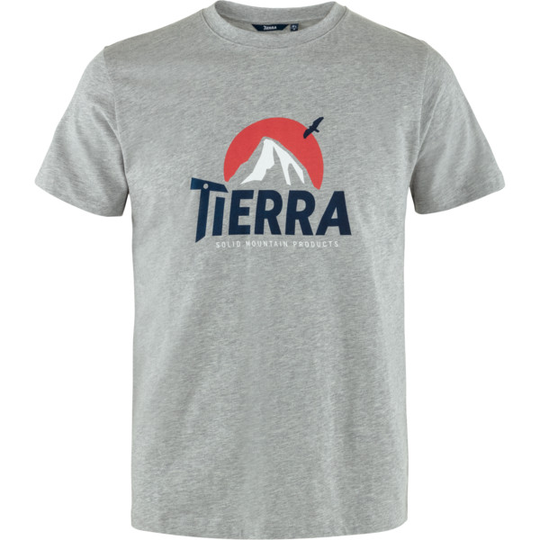 Tierra Organic Cotton Everest Tee M - Grey Melange - Miehet - L - Partioaitta