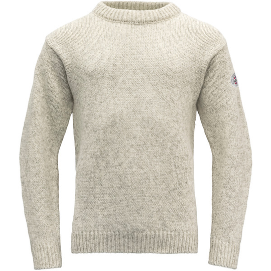 Devold Nansen Wool Sweater - Grey Melange - Unisex - L - Partioaitta