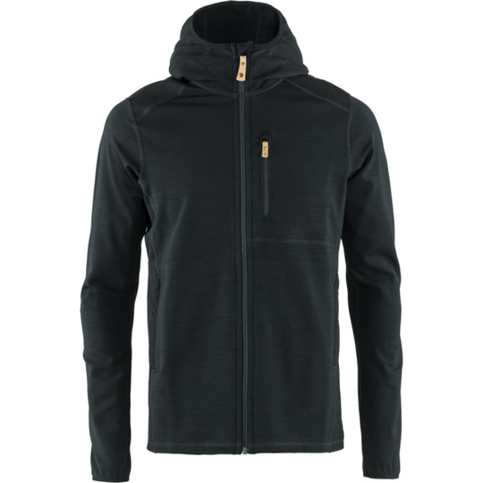 Fjällräven Keb Fleece Hoodie M - Black - Miehet - L - Partioaitta