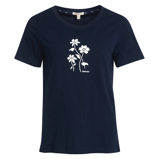 Barbour Ferryside Tee - Navy - Naiset - 10 - Partioaitta