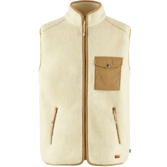 Fjällräven Vardag Pile Fleece Vest M - Chalk White-buckwheat Brown - Miehet - L - Partioaitta